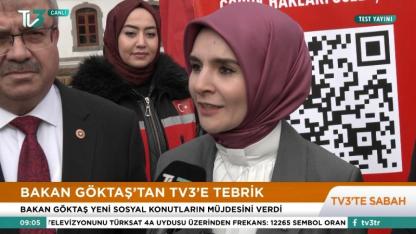 Bakan Göktaş’tan TV3’e Kutlama