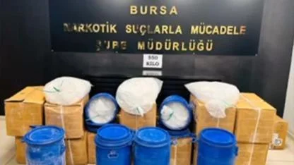 Bursa'da 728 Kilo 500 Gram Sentetik Uyuşturucu Operasyonu