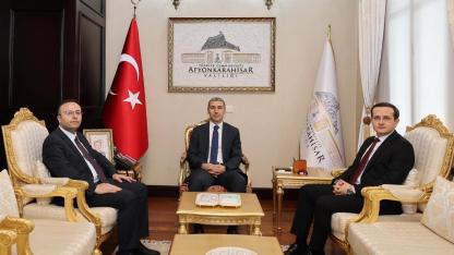 Dinar Adli Yargı Yetkililerinden Vali Aktaş’a Hayırlı Olsun Ziyareti