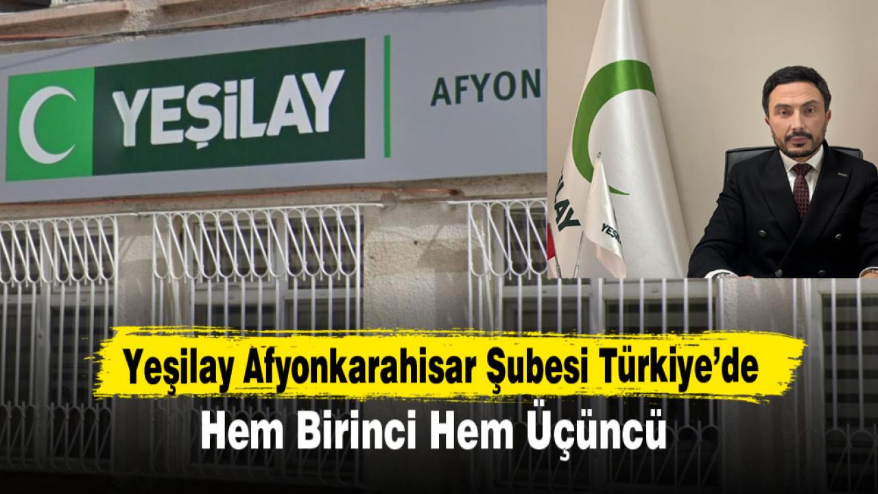 Yeşilay Afyonkarahisar Şubesi Türkiye’de Hem Birinci Hem Üçüncü