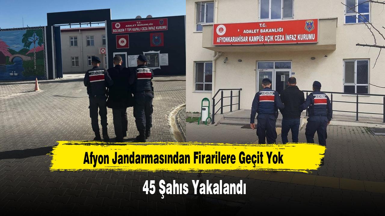 Afyon Jandarmasından Firarilere Geçit Yok