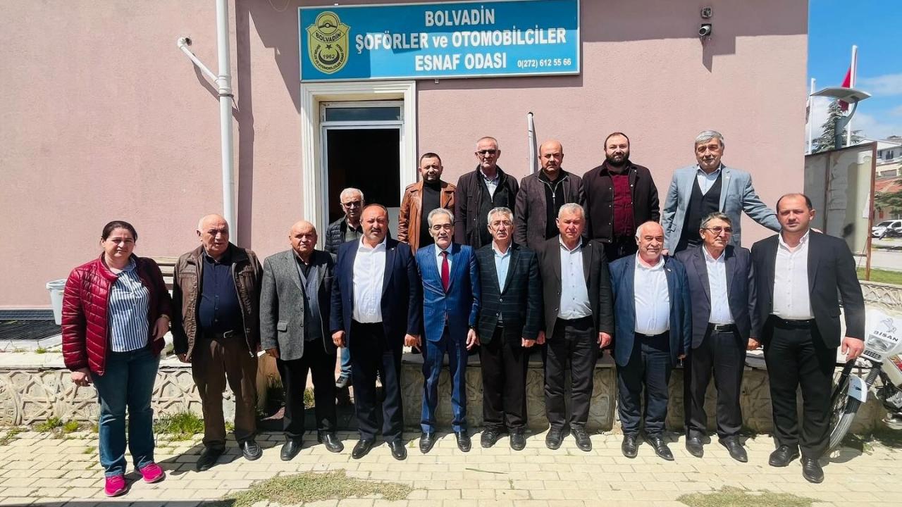 Afyonkarahisar Esnaf ve Sanatkarlar Odaları Birliği Başkanları Bolvadin’de Ziyarette Bulundu