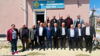 Afyonkarahisar Esnaf ve Sanatkarlar Odaları Birliği Başkanları Bolvadin’de Ziyarette Bulundu