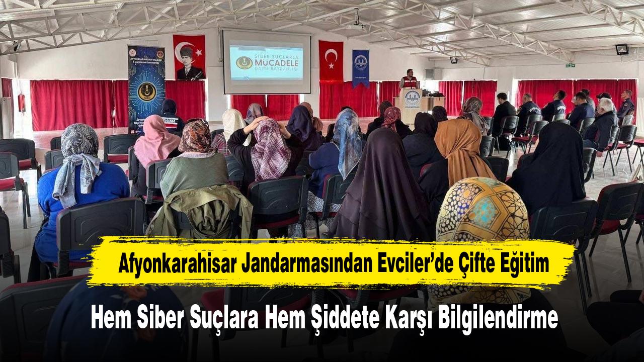 Afyonkarahisar Jandarmasından Evciler’de Çifte Eğitim