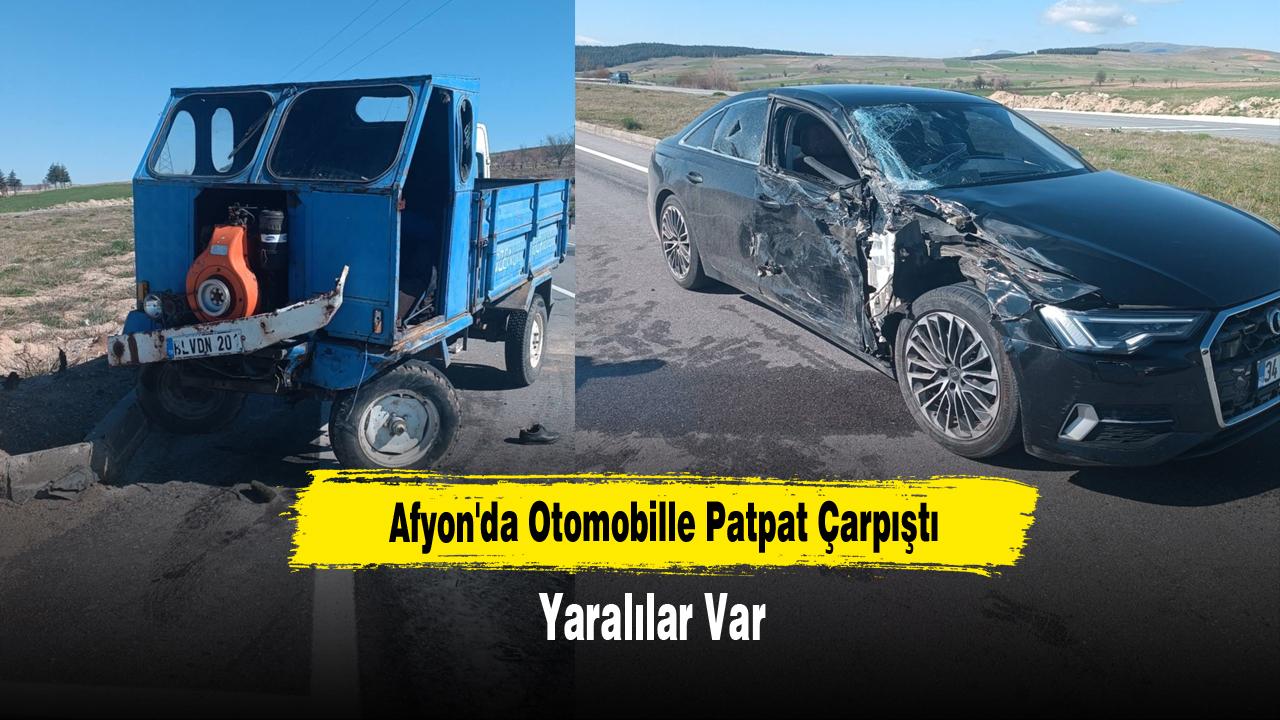 Afyonkarahisar'da Otomobille Patpat Çarpıştı: Yaralılar Var