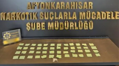 Afyonkarahisar'da Peçeteye Emdirilmiş Uyuşturucu Ele Geçirildi