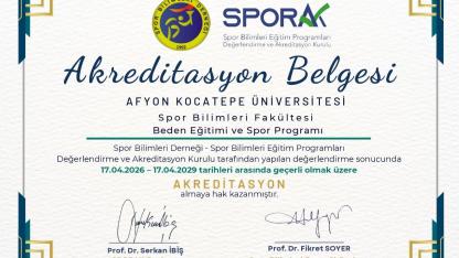 AKÜ’de Akreditasyon Hamlesi: Beden Eğitimi Programı Artık Tescilli