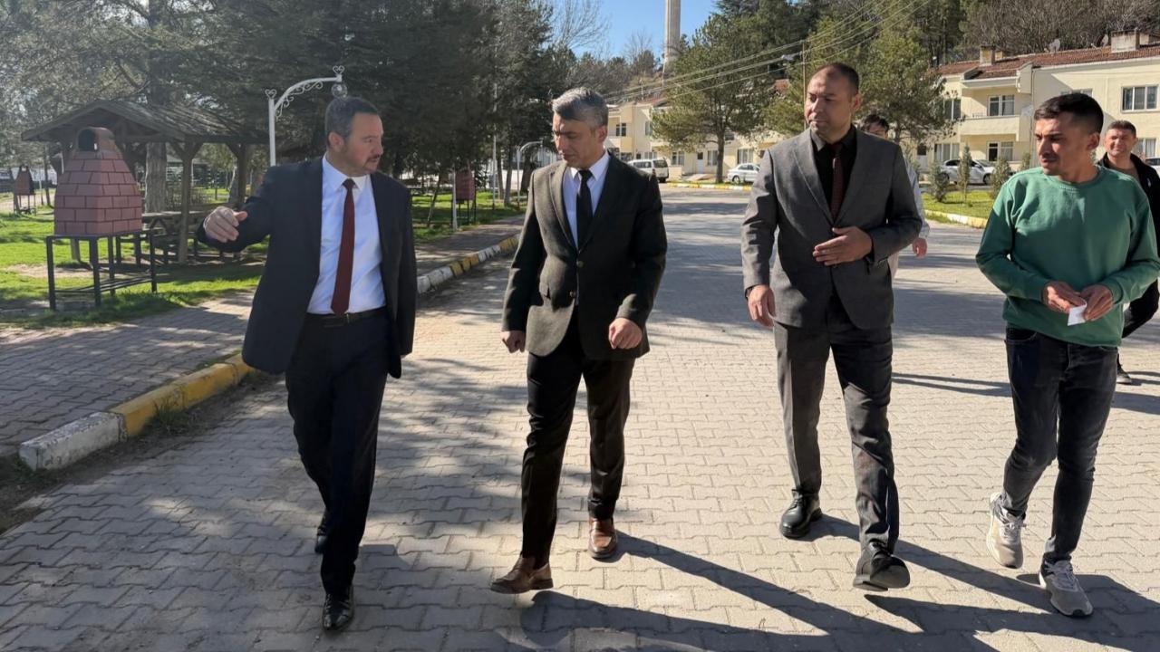 Başkan Öztaş, Hüdai Kaplıcalarındaki Çalışmaları Yerinde İnceledi