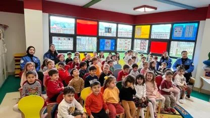 Emniyet Ekiplerinden Anaokulu Öğrencilerine Bilgilendirme Etkinliği