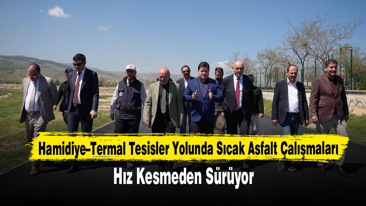 Hamidiye–Termal Tesisler Yolunda Sıcak Asfalt Çalışmaları Hız Kesmeden Sürüyor