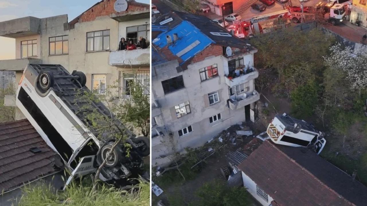 Kağıthane’de Feci Kaza: Çatıya Uçan Okul Servisinin Şoförü Hayatını Kaybetti