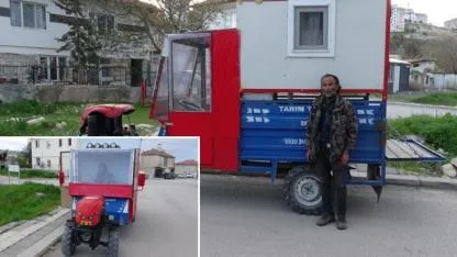 Kiralık Ev Bulamayınca Çözümü Tarım Aracında Buldu: Kendine Karavan Yaptı