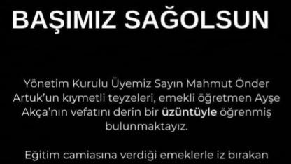 MÜSİAD’dan Önder Artuk’a Başsağlığı