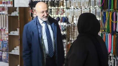 Başkan Şahin Sahada Afyon Esnafını Ziyaret Etti