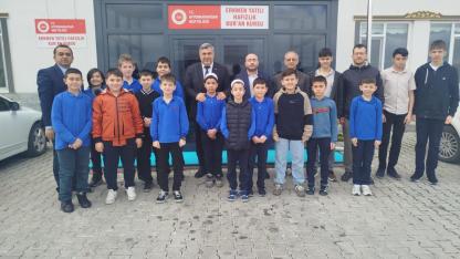 Müdür Sünnetci, Hafızlık Yarışması Birincilerini Ziyaret Etti