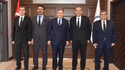 Eski Orman Bakanı Eroğlu’ndan AFSÜ Rektörü Aslan’a Ziyaret