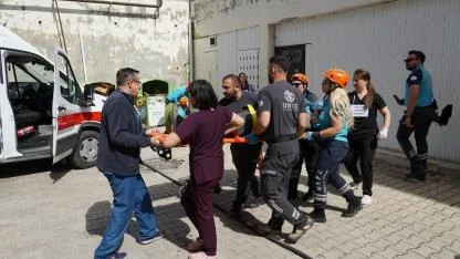 Şuhut’ta Hastane Tatbikatında Ekipler Zamanla Yarıştı