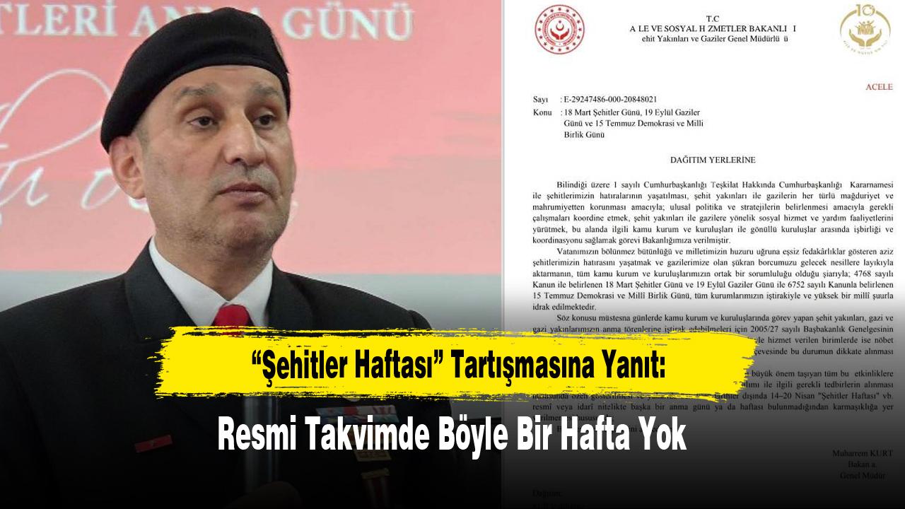 "Resmi Takvimde Böyle Bir Hafta Yok"