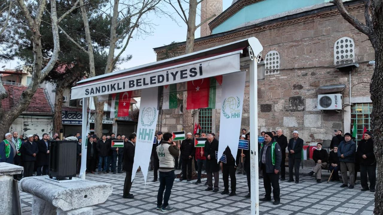 Sandıklı’da İsrail'in Filistinli Esirlere Yönelik "İdam Yasası" Protesto Edildi