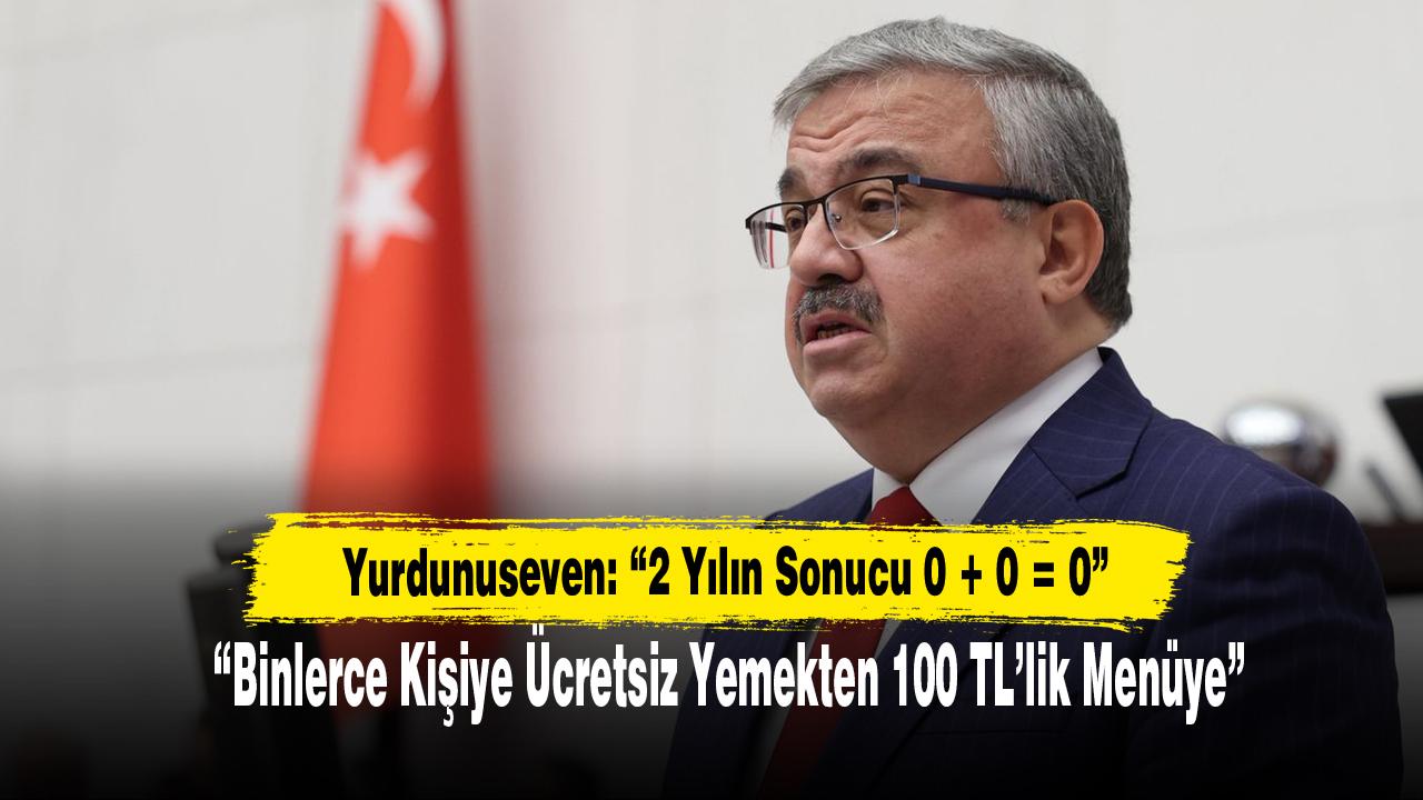 Yurdunuseven: “2 Yılın Sonucu 0 + 0 = 0”