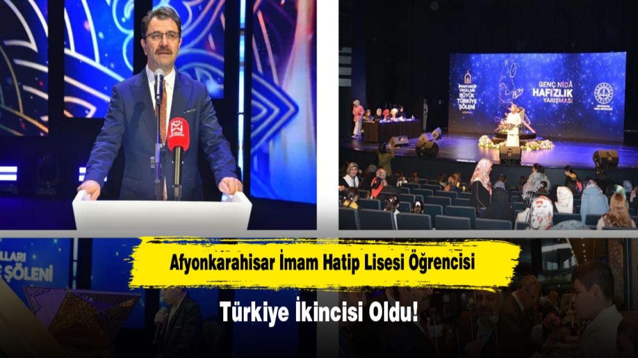Afyonkarahisar İmam Hatip Lisesi Öğrencisi Türkiye İkincisi Oldu!