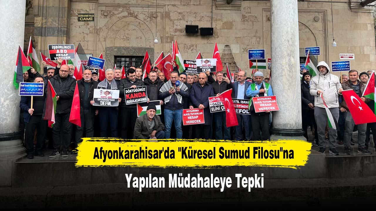 Afyonkarahisar'da "Küresel Sumud Filosu"na Yapılan Müdahaleye Tepki