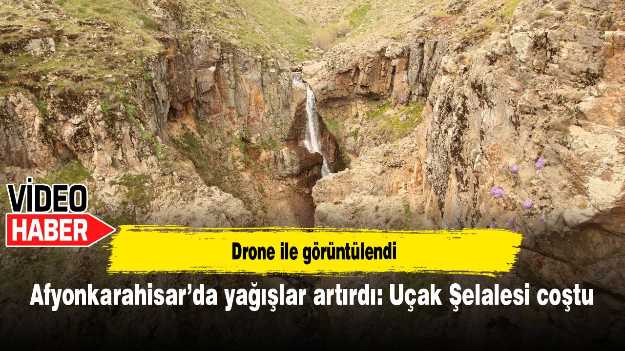 Afyonkarahisar’da yağışlar artırdı: Uçak Şelalesi coştu