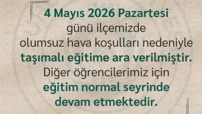 Şuhut'ta Taşımalı Eğitime Hava Engeli