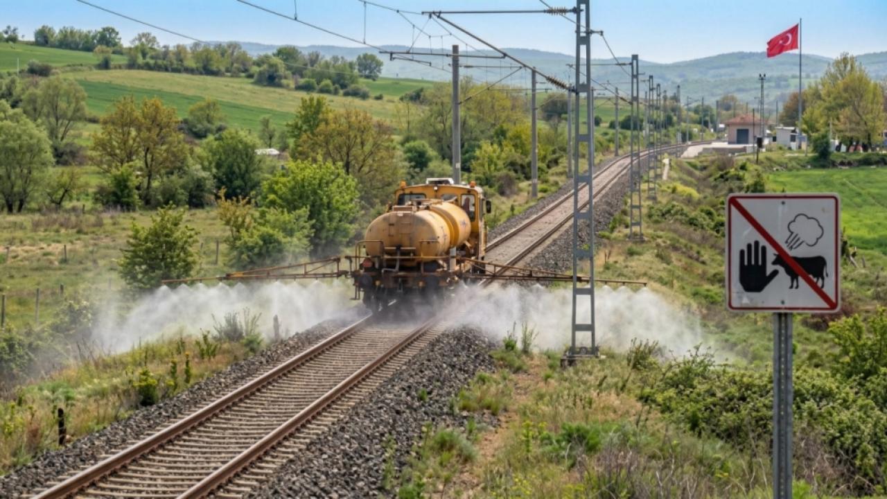 TCDD'den Afyon-Konya Demiryolu Hattında İlaçlama Uyarısı