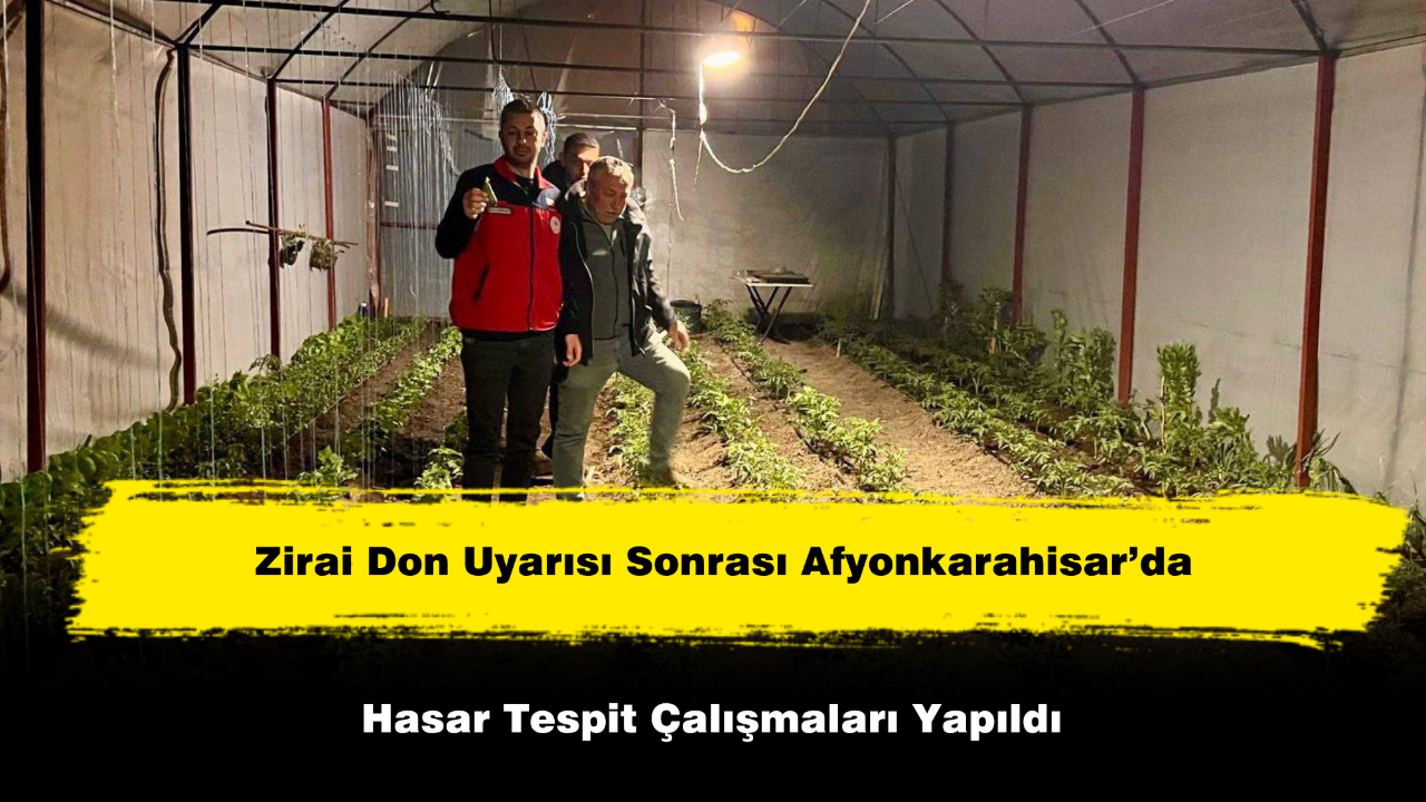 Zirai Don Uyarısı Sonrası Afyon’da Hasar Tespit Çalışmaları Yapıldı