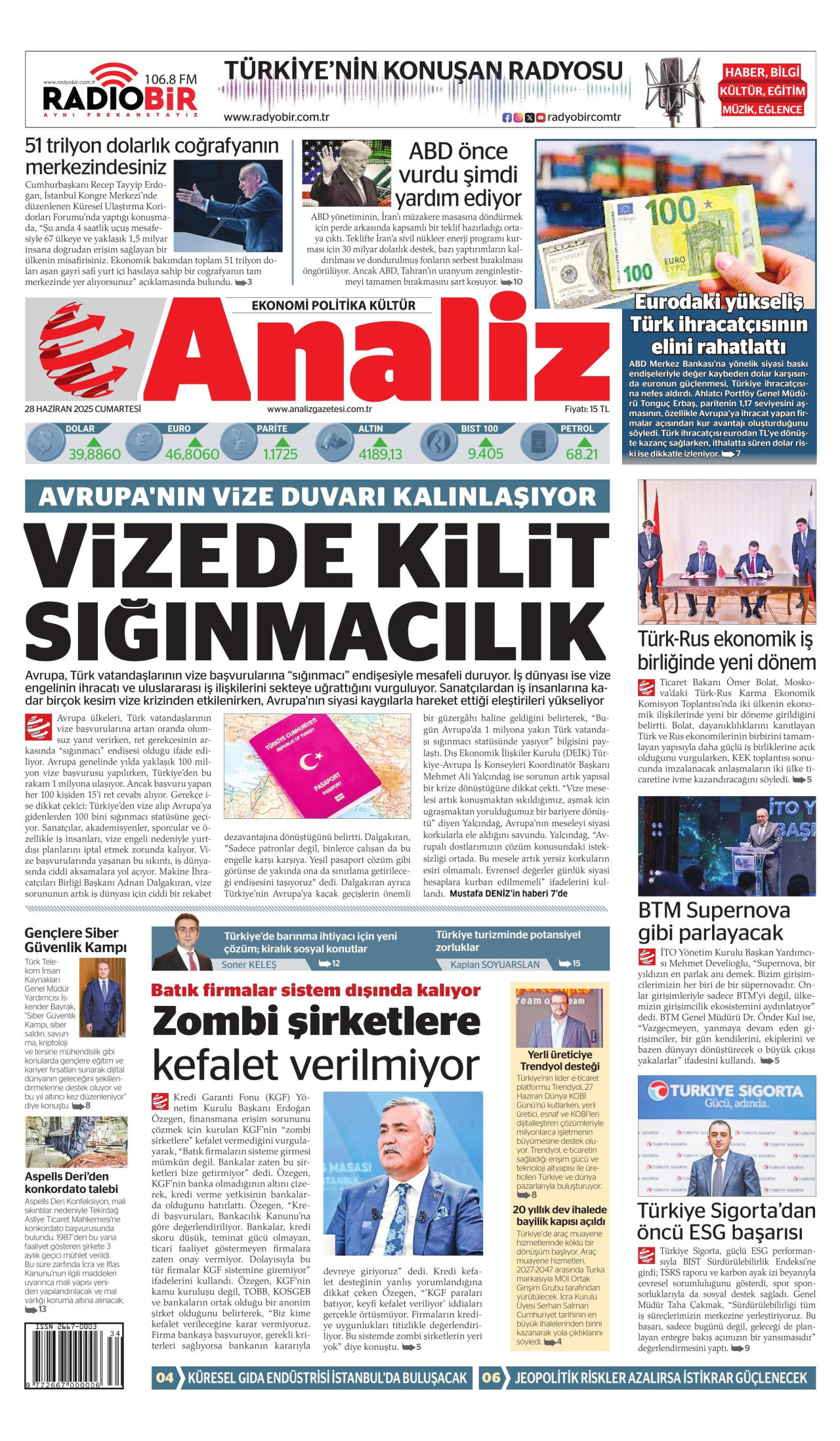 ANALİZ Gazete Manşeti
