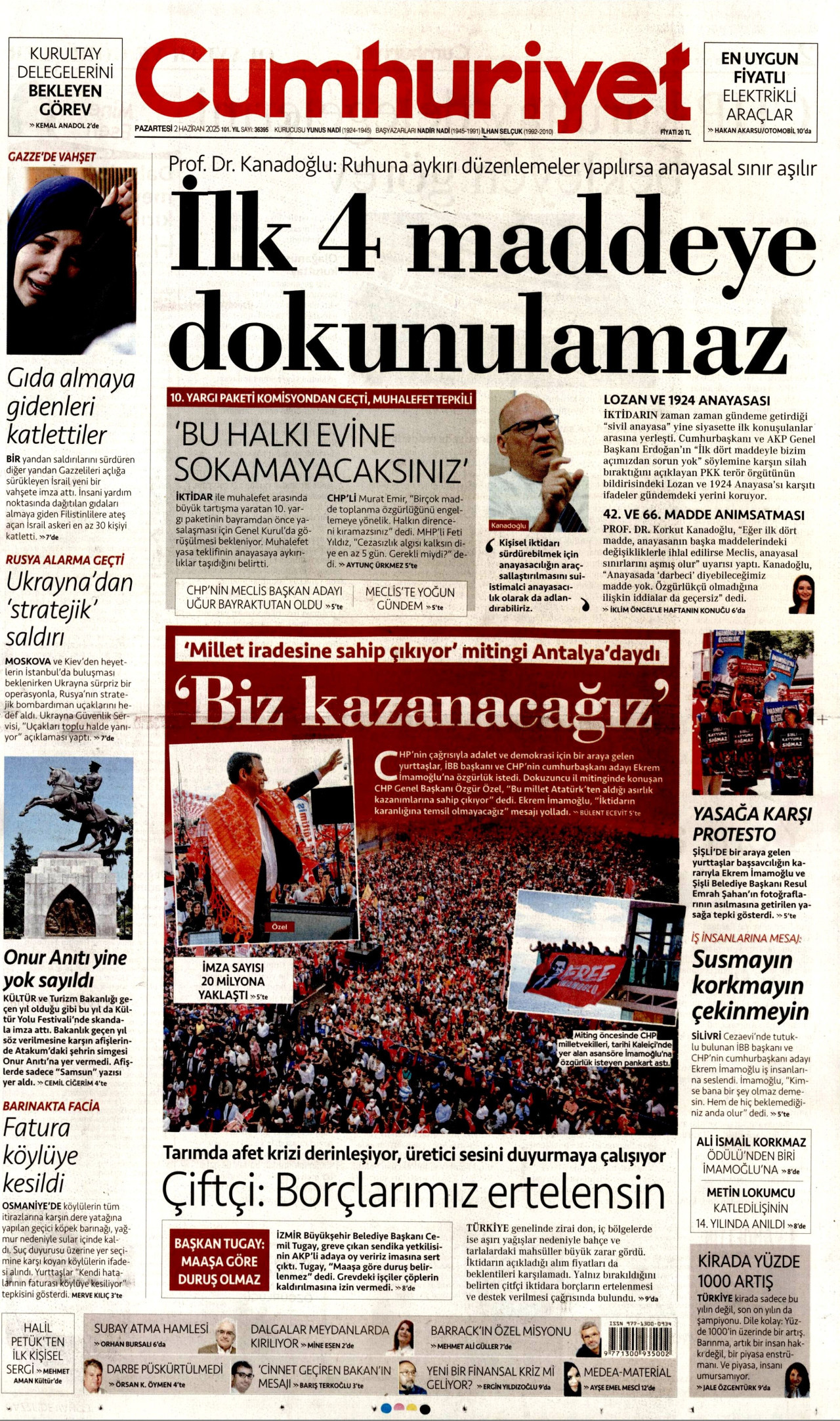 CUMHURİYET Gazete Manşeti
