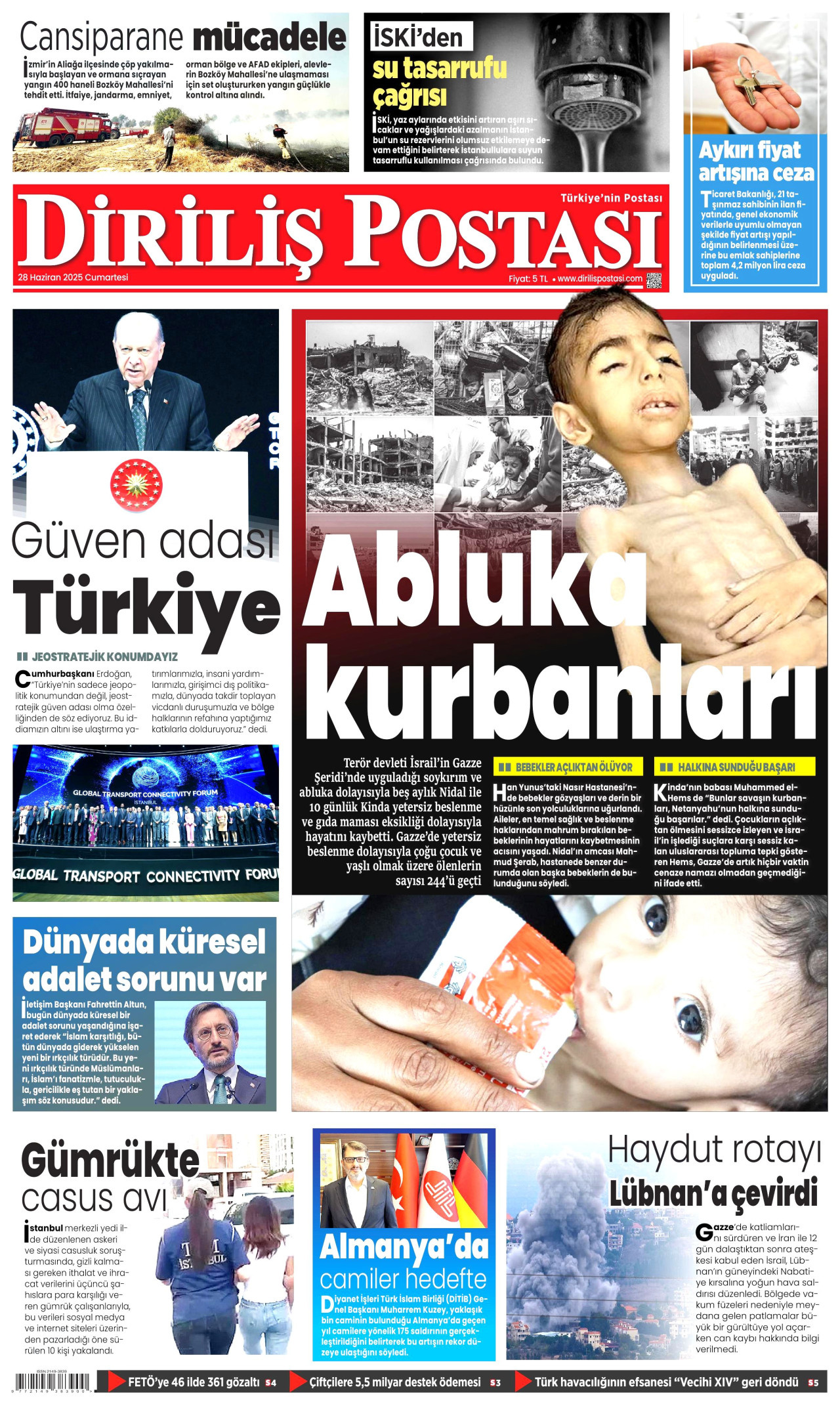 DİRİLİŞ POSTASI Gazete Manşeti