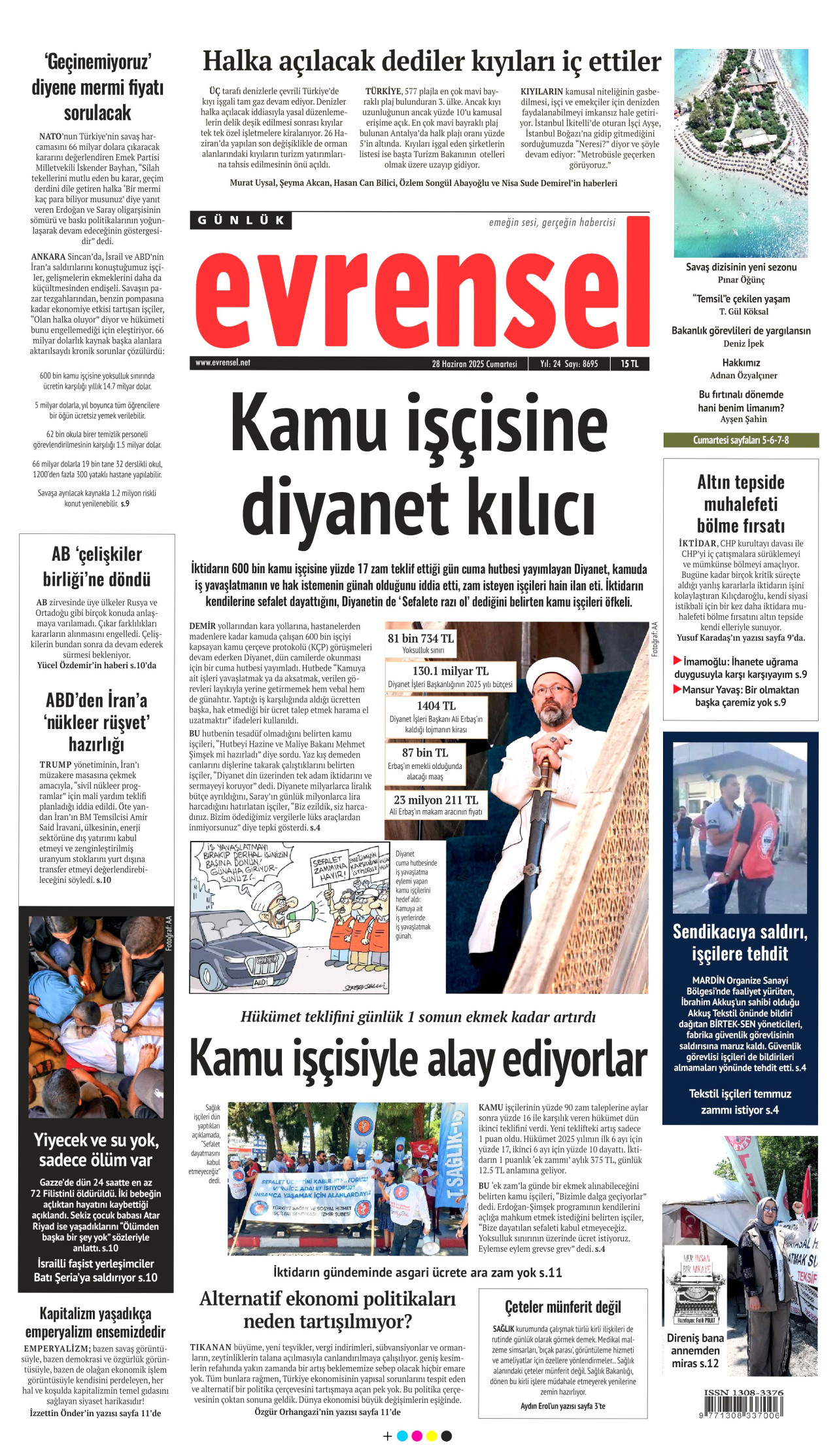 EVRENSEL Gazete Manşeti