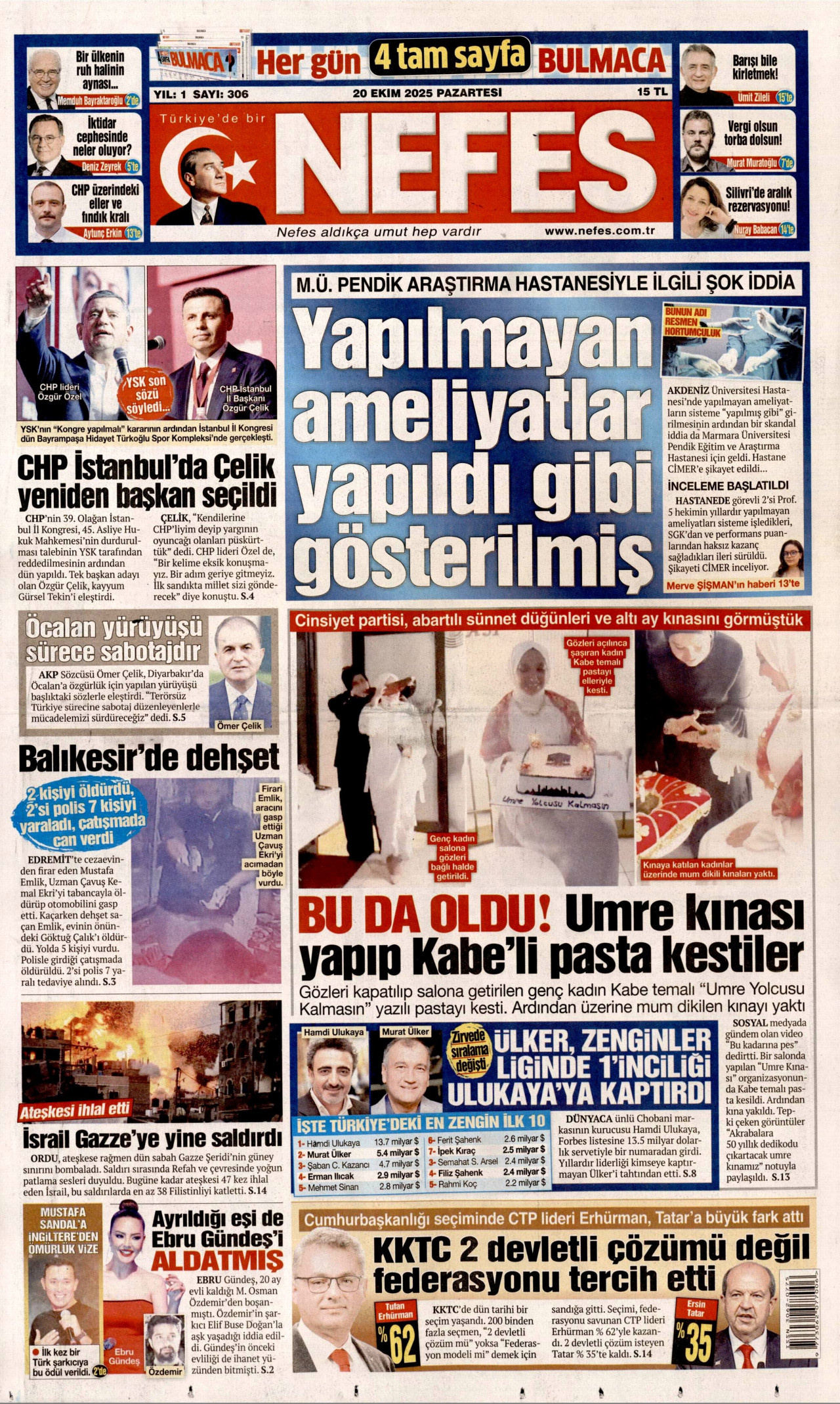 NEFES Gazete Manşeti