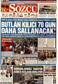 SÖZCÜ Gazete Manşeti
