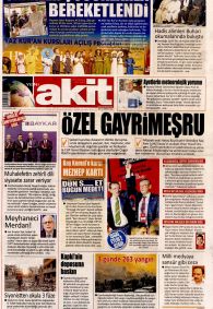YENİ AKİT Gazete Manşeti