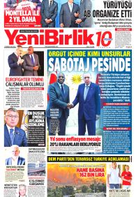YENİBİRLİK Gazete Manşeti