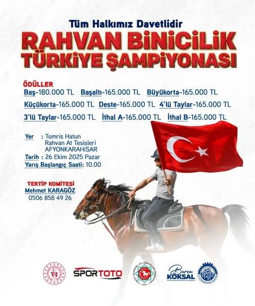 Afyonkarahisar’da Rahvan Binicilik Türkiye Şampiyonası Coşkusu Yaşanacak