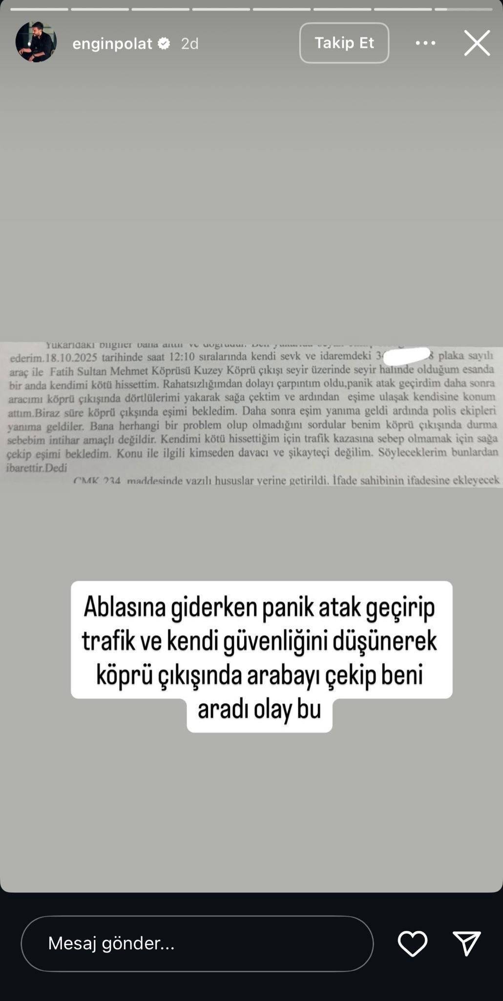 Son Dakika: Dilan Polat’ın FSM Köprüsü'nde İntihar Girişimi İddiası!