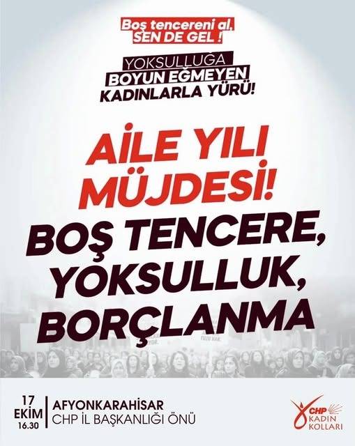 CHP Afyonkarahisar  İl Başkanlığı’ndan Halka Çağrı