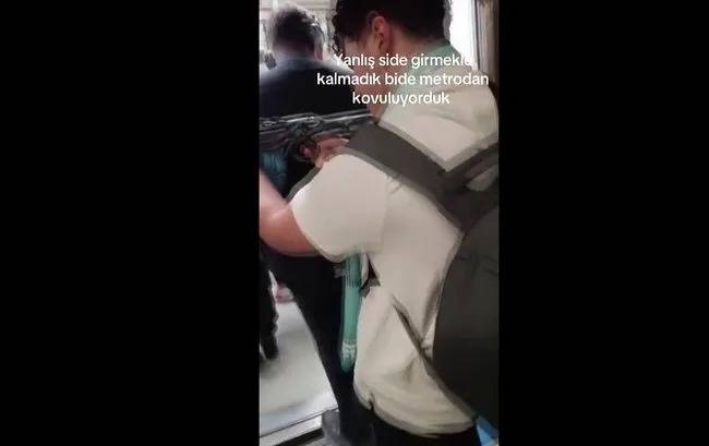 SON DAKİKA: Metroda Korku Dolu Anlar! Elinde Tüfekle Yolcuları Tehdit Etti, O Anları Videoya Aldı!