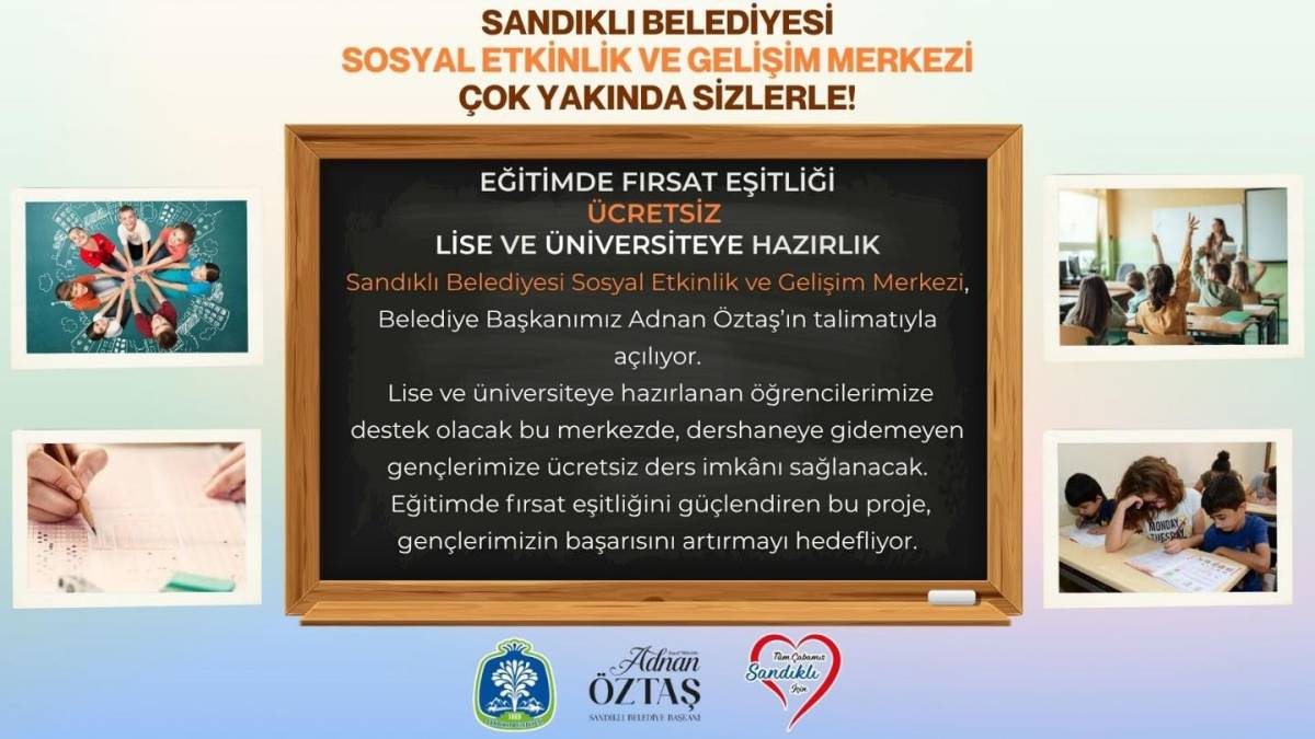 Sandıklı Belediyesi’nden Gençlere Ücretsiz Eğitim Desteği