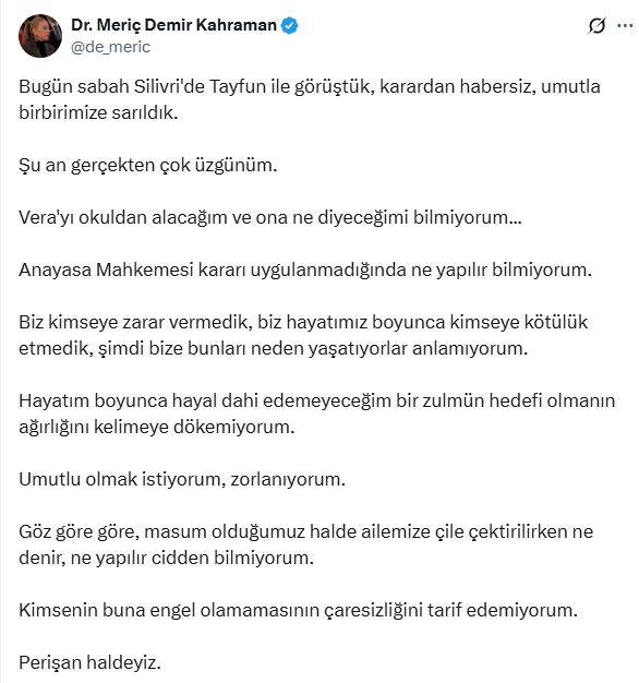 Tayfun Kahraman’ın Eşinden Mahkeme Kararı Sonrası İlk Açıklama: