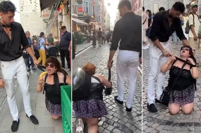 Beyoğlu'nda Tasma Skandalı: Kadın Boynuna Kemer Takılarak Dolaştırıldı- Verilen Ceza Belli Oldu!