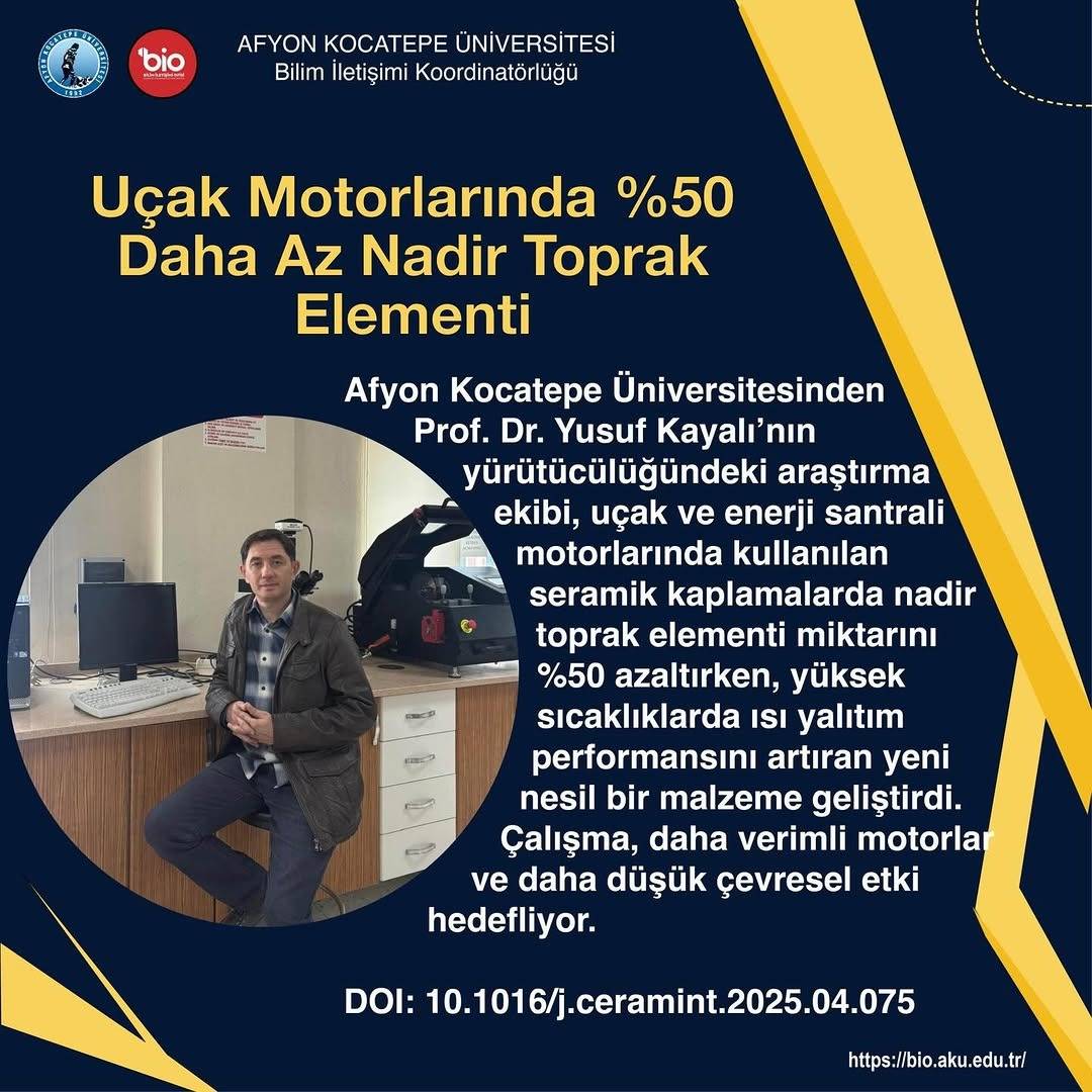 AKÜ ’den Havacılık ve Enerji Sektörüne Büyük Katkı: Nadir Toprak Elementi %50 Azaltıldı
