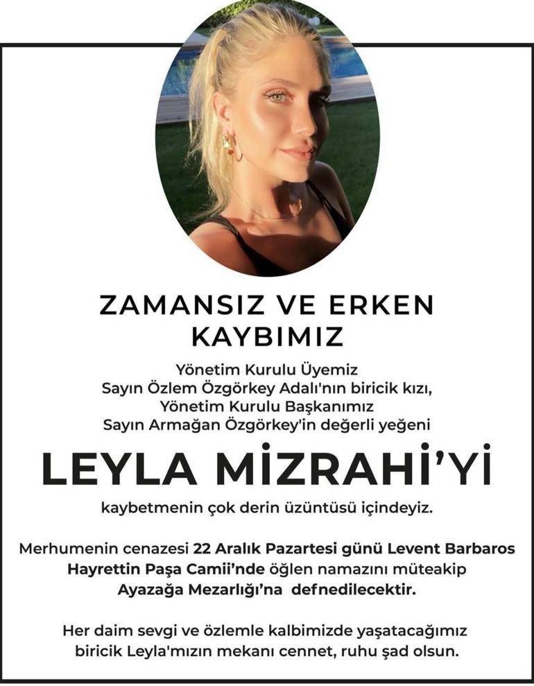 Leyla Mizrahi'nin Ani Ölümü Ailesini ve Sevenlerini Derinden Sarstı!