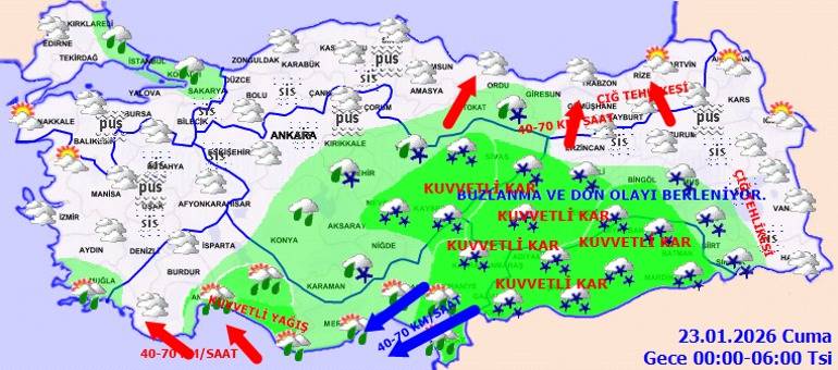 Meteoroloji ve İçişleri’nden Kritik Uyarı: 16 İlde Kuvvetli Kar Yağışı Bekleniyor!