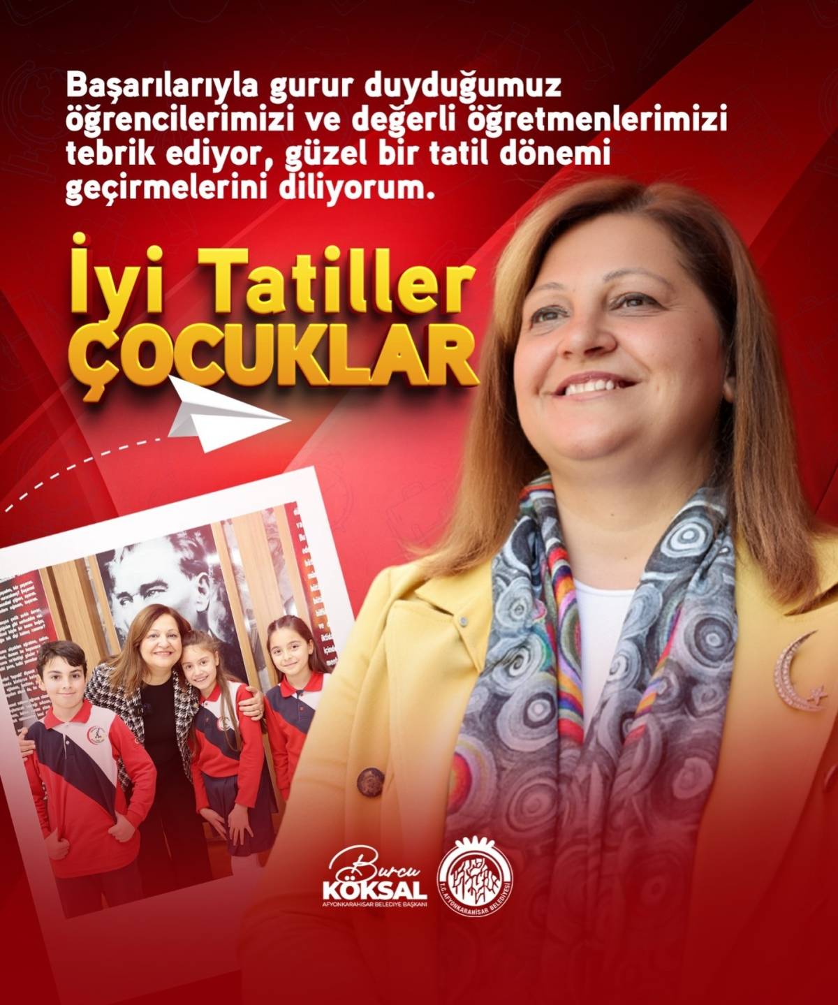 Afyonkarahisar Belediye Başkanı Köksal’dan Öğrencilere Sömestr Tatili Mesajı