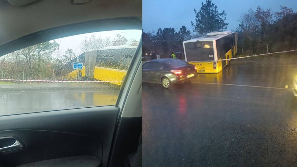 İstanbul Arnavutköy’de Korku Dolu Anlar: Yolcu Taşıyan İETT Otobüsü Ormanlık Alana Savruldu!
